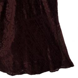 Pre Owned Roberto Cavalli Draped Neck Maxi Dress M