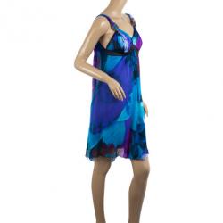 Pre Owned Roberto Cavalli Silk Chiffon Baby Doll Dress S