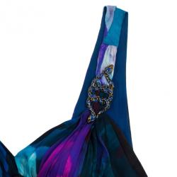 Pre Owned Roberto Cavalli Silk Chiffon Baby Doll Dress S