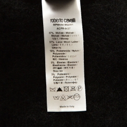 مملوكة مسبقًا Roberto Cavalli Dark Grey Mohair Blend Sequinned Cardigan L