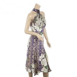 Roberto Cavalli Halterneck Cocktail Dress L