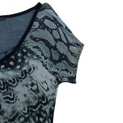 مملوكة مسبقًا Roberto Cavalli Monochrome Printed Top L