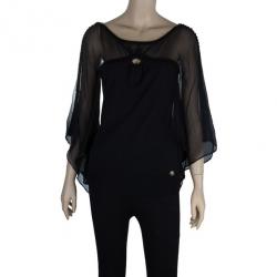 Pre Owned Roberto Cavalli Black Top M