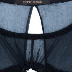 Pre Owned Roberto Cavalli Black Top M