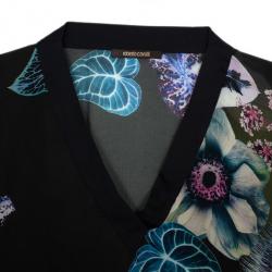 مملوكة مسبقًا Roberto Cavalli Floral Print Silk Blouse L