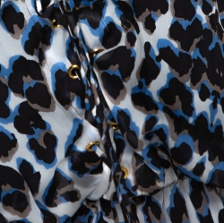 مملوكة مسبقًا Roberto Cavalli Multicolor Animal Print Silk Front Slit Detail Kaftan M