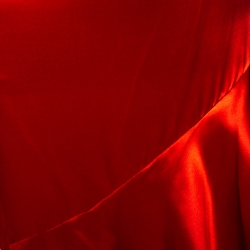 Pre Owned Roberto Cavalli Red Satin Silk Ruffle Tiered Maxi Skirt L