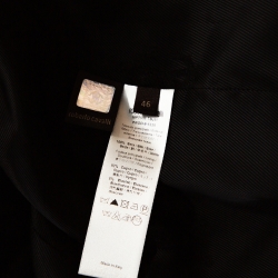 Pre Owned Roberto Cavalli Beige & Black Ombre Leopard Printed Silk Trench Coat L