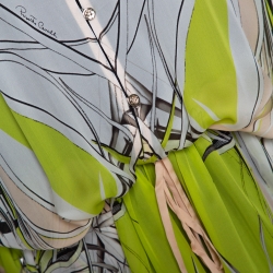 Pre Owned Roberto Cavalli Multicolor Printed Silk Maxi Cover Up Kaftan M