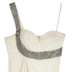 مملوكة مسبقًا Roberto Cavalli Crystal Embellished Offshoulder Gown M