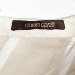 مملوكة مسبقًا Roberto Cavalli Crystal Embellished Offshoulder Gown M