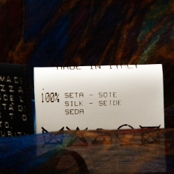 مملوكة مسبقًا Roberto Cavalli Multicolor Chiffon Jewel Print Ruffled Blouse L