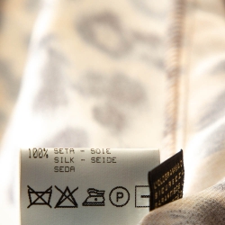 مملوكة مسبقًا Roberto Cavalli Beige Satin Leopard Print Maxi Skirt L