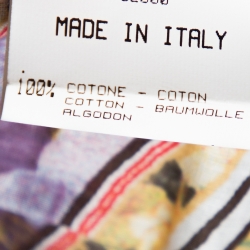 Pre Owned بلوزة روبرتو كافالي قطن مطبوع متعدد الألوان بأكمام طويلة مقاس كبير (لارج)