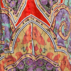 Pre Owned بلوزة روبرتو كافالي قطن مطبوع متعدد الألوان بأكمام طويلة مقاس كبير (لارج)