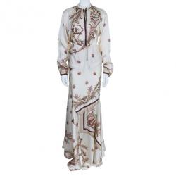 Roberto Cavalli Floral Printed Skirt and Top Set XL