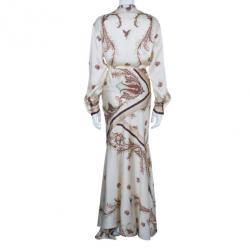 Roberto Cavalli Floral Printed Skirt and Top Set XL