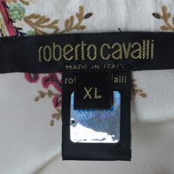 Roberto Cavalli Floral Printed Skirt and Top Set XL