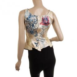 Pre Owned Roberto Cavalli Printed Corset
