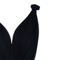 Pre Owned Roberto Cavalli Black Empire Waist Gathered Gown S