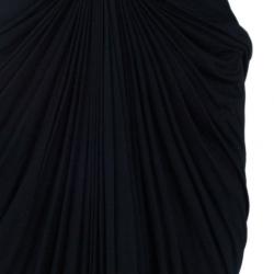 Pre Owned Roberto Cavalli Black Empire Waist Gathered Gown S