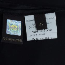 مملوكة مسبقًا Roberto Cavalli Printed Paneled Top And Skirt Set M