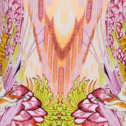 Pre Owned Roberto Cavalli Abstract Pink Printed Shift Dress S
