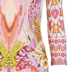 Pre Owned Roberto Cavalli Abstract Pink Printed Shift Dress S