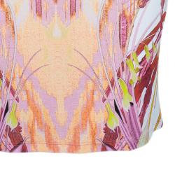 Pre Owned Roberto Cavalli Abstract Pink Printed Shift Dress S