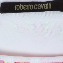 Pre Owned Roberto Cavalli Abstract Pink Printed Shift Dress S