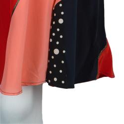 مملوكة مسبقًا Roberto Cavalli Multicolor Patch Printed Silk Long Sleeve Dress M