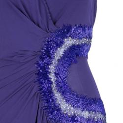 مملوكة مسبقًا Roberto Cavalli Halterneck Embellished Cocktail Dress S