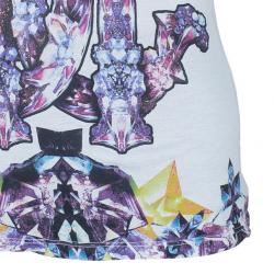 Pre Owned Roberto Cavalli Scoop Neck Printed T-Shirt S