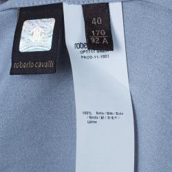 مملوكة مسبقًا Roberto Cavalli Multicolor Floral Silk Blouse S