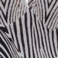 Pre Owned فستان روبرتو كافالي بحمالة عنق طبع فهد M