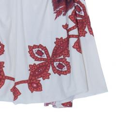 Pre Owned Roberto Cavalli Abstract Print Ruched Dress M