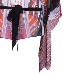 Roberto Cavalli Abstract Printed Top And Skirt Set S/M