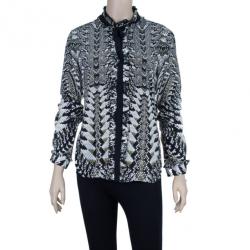 Pre Owned Roberto Cavalli Snake Print Top M