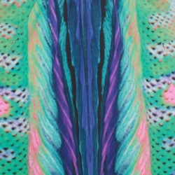 Pre Owned Roberto Cavalli Multicolor Print stretch Knit Cut-Out Sleeveless Maxi Dress M