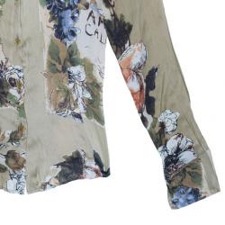 Pre Owned Roberto Cavalli Silk Floral Shirt M