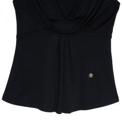 Pre Owned Roberto Cavalli Stretch Draped Top L