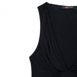 Pre Owned Roberto Cavalli Stretch Draped Top L