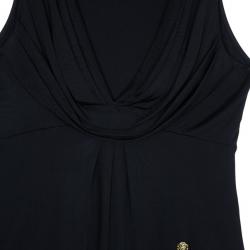 Pre Owned Roberto Cavalli Stretch Draped Top L