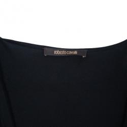 Pre Owned Roberto Cavalli Stretch Draped Top L