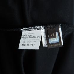 Pre Owned Roberto Cavalli Stretch Draped Top L