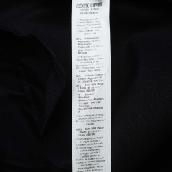 Pre Owned Roberto Cavalli Multicolor Printed Sequin and Cotton Lace-Up Mini Dress M