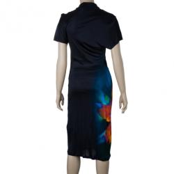مملوكة مسبقًا Roberto Cavalli Black Print Dress L