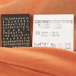 مملوكة مسبقًا Roberto Cavalli Brown Satin Trim Silk Flared Maxi Skirt S