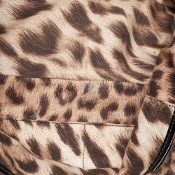 Pre Owned Roberto Cavalli Black Patent Leather RC Logo Tote
