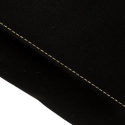 Pre Owned حقيبة كلتش روبرتو كافالي سوار ثعبان ساتان سوداء